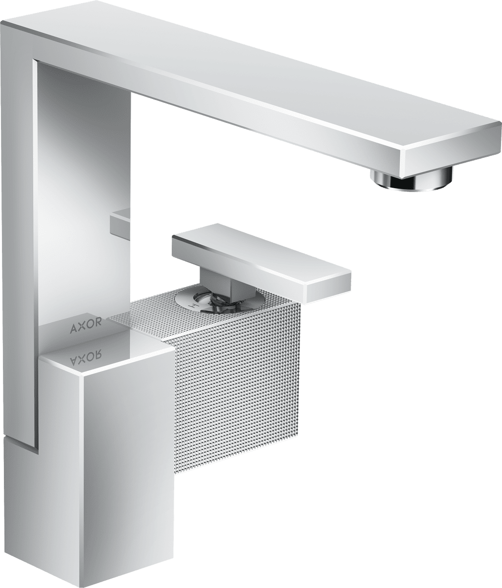 Picture of HANSGROHE AXOR Edge Single lever basin mixer 190 with push-open waste set - diamond cut #46021000 - Chrome