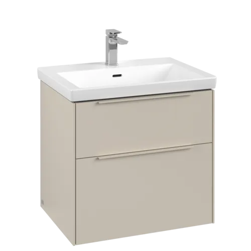 VILLEROY BOCH Subway 3.0 Vanity unit, with lighting, 2 pull-out compartments, 622 x 576 x 478 mm, Cashmere Grey #C576L2VN resmi