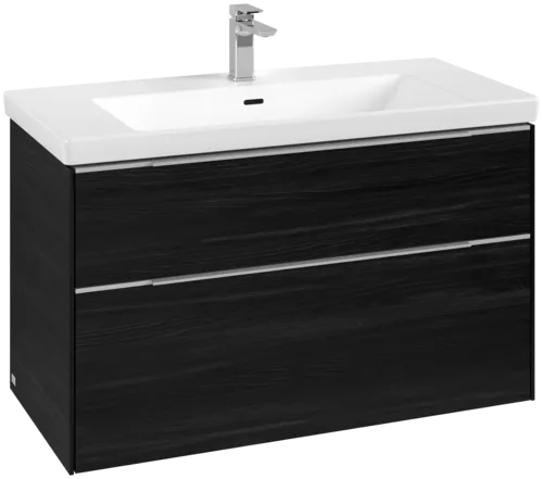 Picture of VILLEROY BOCH Subway 3.0 Vanity unit, 2 pull-out compartments, 973 x 576 x 478 mm, Black Oak #C57000AB