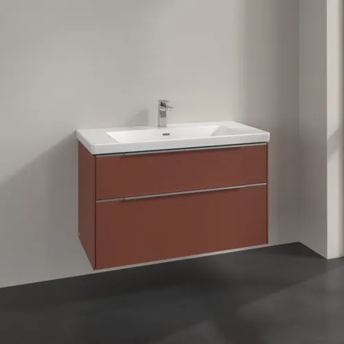 Bild von VILLEROY BOCH Subway 3.0 Waschbeckenunterschrank, 2 Auszüge, 973 x 576 x 478 mm, Wine Red #C57000AH