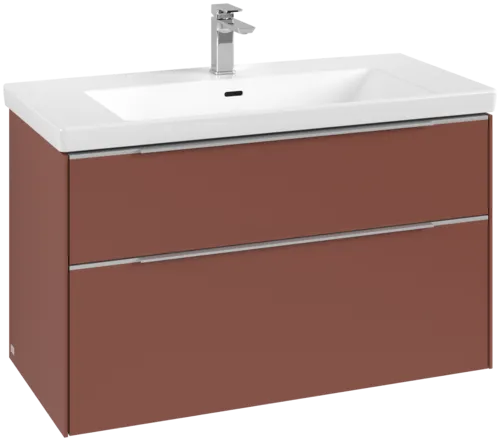 Picture of VILLEROY BOCH Subway 3.0 Vanity unit, 2 pull-out compartments, 973 x 576 x 478 mm, Wine Red #C57000AH