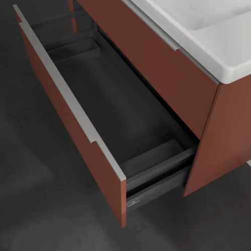 Bild von VILLEROY BOCH Subway 3.0 Waschbeckenunterschrank, 2 Auszüge, 973 x 576 x 478 mm, Wine Red #C57000AH