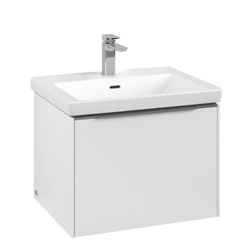 VILLEROY BOCH Subway 3.0 Vanity unit, with lighting, 1 pull-out compartment, 572 x 429 x 478 mm, Pure White #C577L0VF resmi