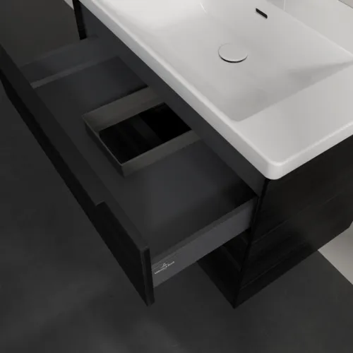 Bild von VILLEROY BOCH Subway 3.0 Waschbeckenunterschrank, 2 Auszüge, 772 x 576 x 478 mm, Black Oak #C57401AB