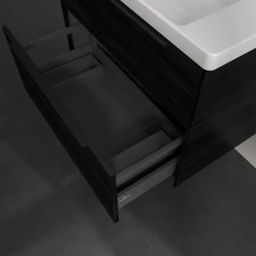 Bild von VILLEROY BOCH Subway 3.0 Waschbeckenunterschrank, 2 Auszüge, 772 x 576 x 478 mm, Black Oak #C57401AB