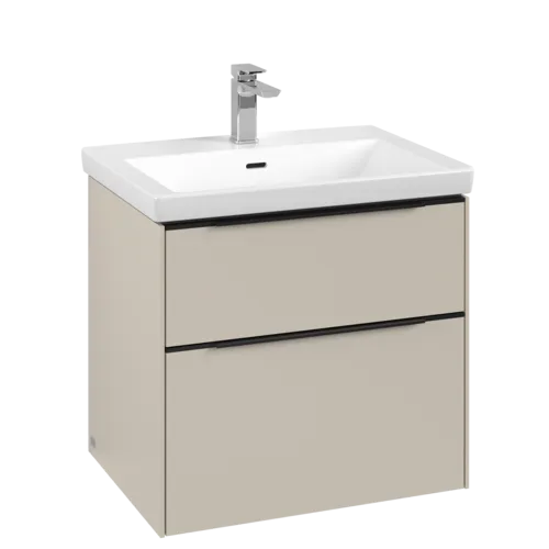VILLEROY BOCH Subway 3.0 Vanity unit, with lighting, 2 pull-out compartments, 622 x 576 x 478 mm, Cashmere Grey #C576L1VN resmi