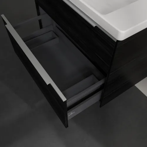 Bild von VILLEROY BOCH Subway 3.0 Waschbeckenunterschrank, 2 Auszüge, 772 x 576 x 478 mm, Black Oak #C57400AB