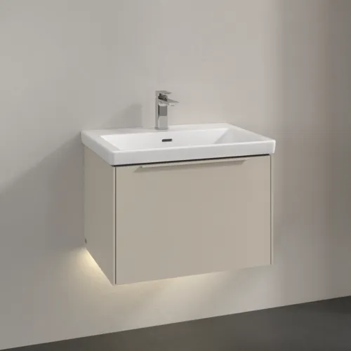 Bild von VILLEROY BOCH Subway 3.0 Waschbeckenunterschrank, mit Beleuchtung, 1 Auszug, 622 x 429 x 478 mm, Cashmere Grey #C575L2VN