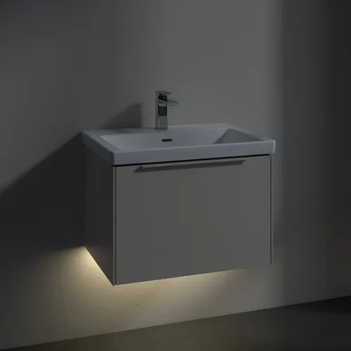 Bild von VILLEROY BOCH Subway 3.0 Waschbeckenunterschrank, mit Beleuchtung, 1 Auszug, 622 x 429 x 478 mm, Cashmere Grey #C575L2VN