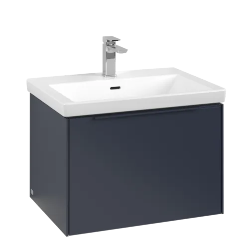 VILLEROY BOCH Subway 3.0 Vanity unit, with lighting, 1 pull-out compartment, 622 x 429 x 478 mm, Marine Blue #C575L2VQ resmi