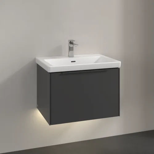 Bild von VILLEROY BOCH Subway 3.0 Waschbeckenunterschrank, mit Beleuchtung, 1 Auszug, 622 x 429 x 478 mm, Graphite #C575L2VR