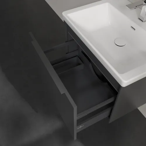 Bild von VILLEROY BOCH Subway 3.0 Waschbeckenunterschrank, mit Beleuchtung, 1 Auszug, 622 x 429 x 478 mm, Graphite #C575L2VR