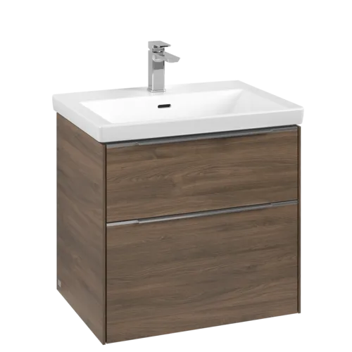 VILLEROY BOCH Subway 3.0 Vanity unit, with lighting, 2 pull-out compartments, 622 x 576 x 478 mm, Arizona Oak #C576L0VH resmi