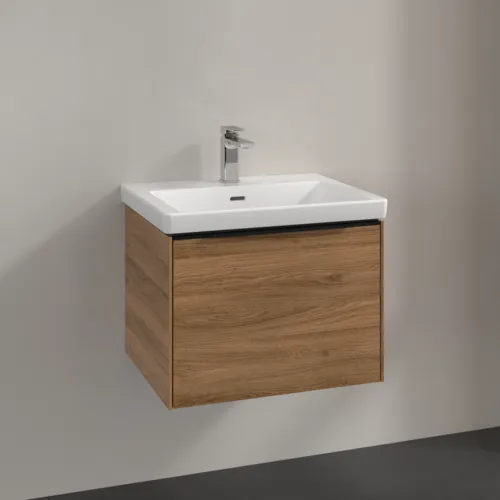 Bild von VILLEROY BOCH Subway 3.0 Waschbeckenunterschrank, 1 Auszug, 572 x 429 x 478 mm, Kansas Oak #C57701RH
