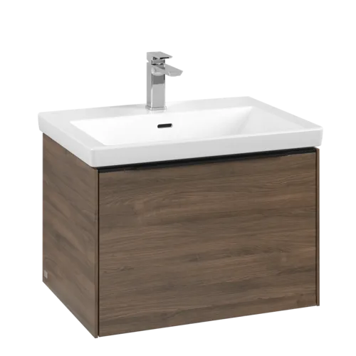 VILLEROY BOCH Subway 3.0 Vanity unit, with lighting, 1 pull-out compartment, 622 x 429 x 478 mm, Arizona Oak #C575L1VH resmi