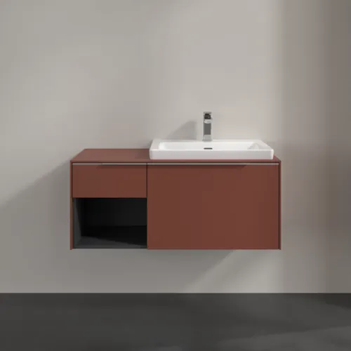 Bild von VILLEROY BOCH Subway 3.0 Waschbeckenunterschrank, 2 Auszüge, 1001 x 423 x 516 mm, Wine Red / Wine Red #C57100AH