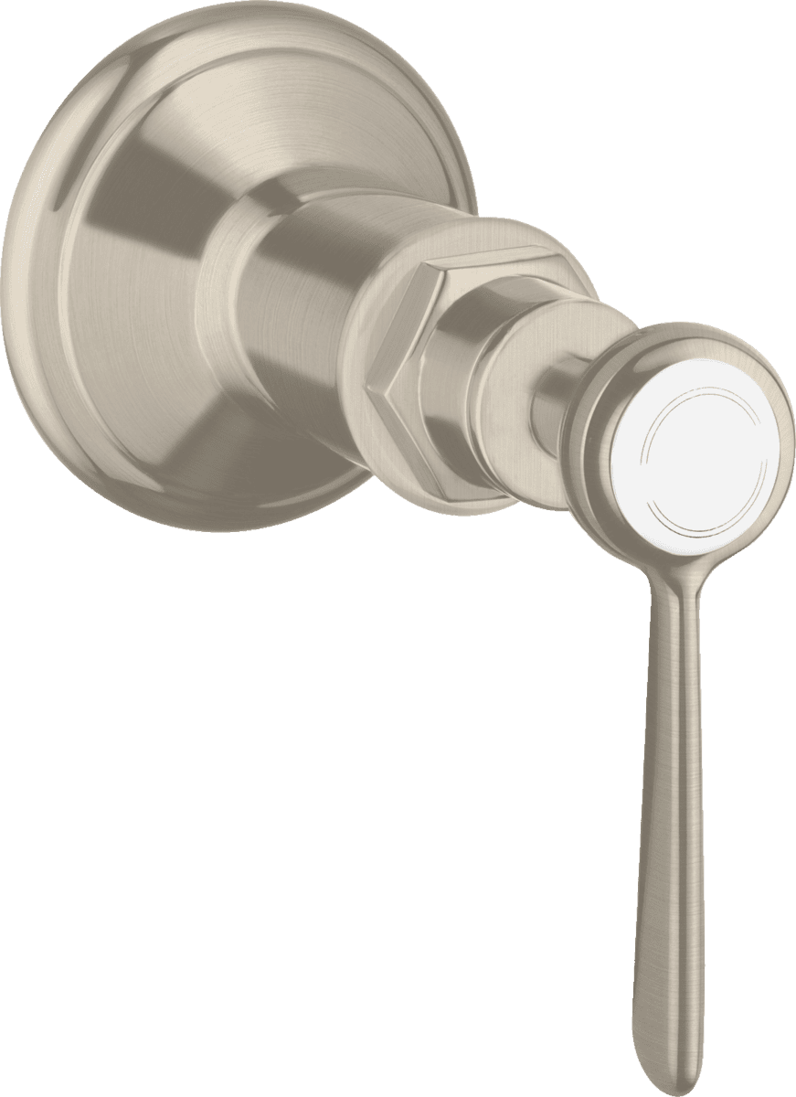 Obrázek HANSGROHE AXOR Montreux Uzavírací ventil s podomítkovou instalací, s páčkovou rukojetí #16872820 - kartáčovaný nikl