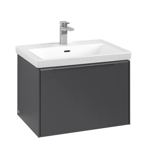 VILLEROY BOCH Subway 3.0 Vanity unit, with lighting, 1 pull-out compartment, 622 x 429 x 478 mm, Graphite #C575L0VR resmi