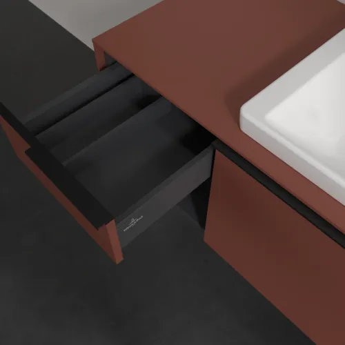 Bild von VILLEROY BOCH Subway 3.0 Waschbeckenunterschrank, 2 Auszüge, 1001 x 423 x 516 mm, Wine Red / Wine Red #C57101AH