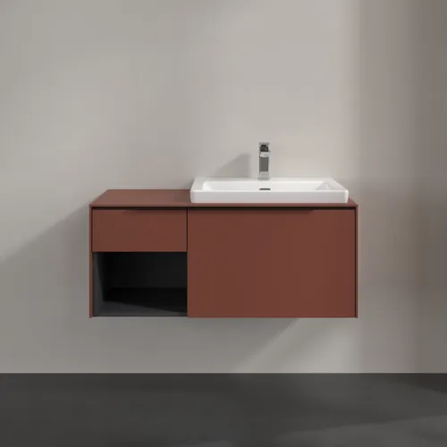 Bild von VILLEROY BOCH Subway 3.0 Waschbeckenunterschrank, 2 Auszüge, 1001 x 423 x 516 mm, Wine Red / Wine Red #C57101AH