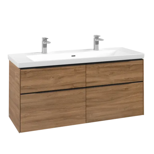 Picture of VILLEROY BOCH Subway 3.0 Vanity unit, 4 pull-out compartments, 1272 x 576 x 478 mm, Oak Kansas #C60201RH