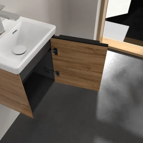 Bild von VILLEROY BOCH Subway 3.0 Waschbeckenunterschrank, 1 Tür, 351 x 429 x 309 mm, Kansas Oak #C58401RH
