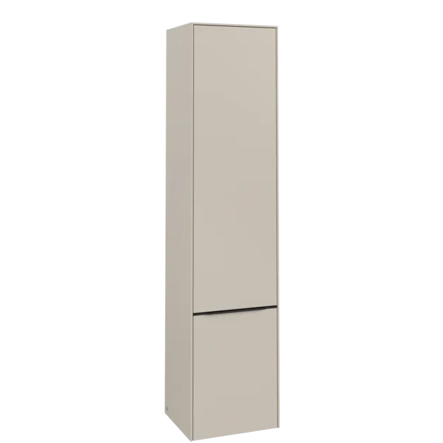 Picture of VILLEROY BOCH Subway 3.0 Tall cabinet, 2 doors, 400 x 1710 x 362 mm, Cashmere Grey / Cashmere Grey #C58601VN