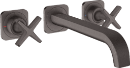 Bild von HANSGROHE AXOR Citterio E 3-Loch Waschtischarmatur Unterputz für Wandmontage mit Auslauf 220 mm und Rosetten #36107340 - Brushed Black Chrome