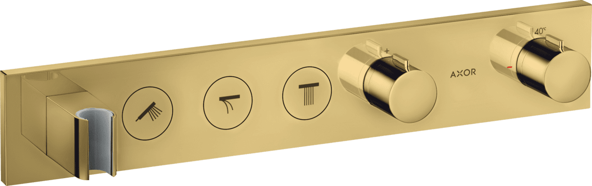 HANSGROHE AXOR ShowerSolutions Thermostatmodul Select 530/90 Unterputz für 3 Verbraucher #18356990 - Polished Gold Optic