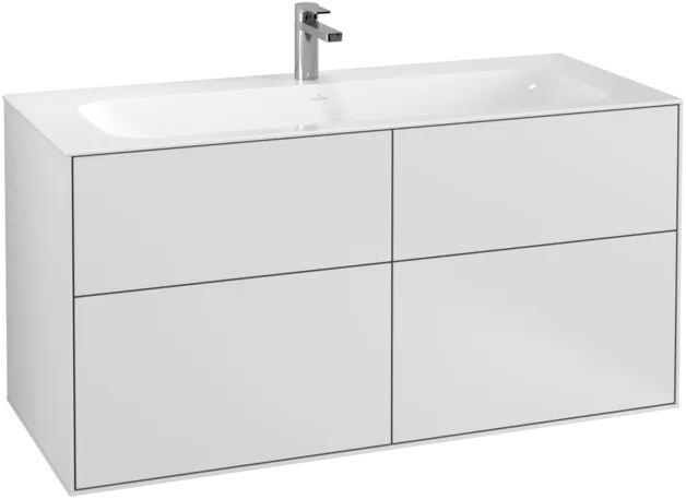 Obrázek VILLEROY BOCH Toaletní skříňka Finion, 4 výsuvy, 1196 x 591 x 498 mm, bílý matný lak #F05000MT