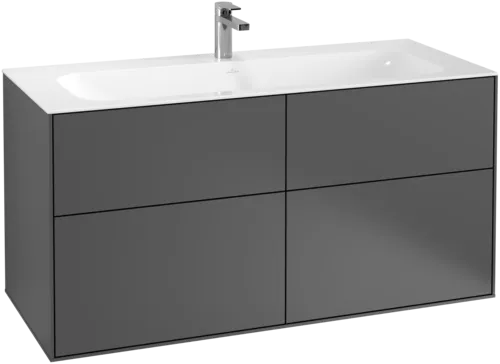 Зображення з  VILLEROY BOCH Finion Vanity unit, with lighting, 4 pull-out compartments, 1196 x 591 x 498 mm, Anthracite Matt Lacquer #G05000GK