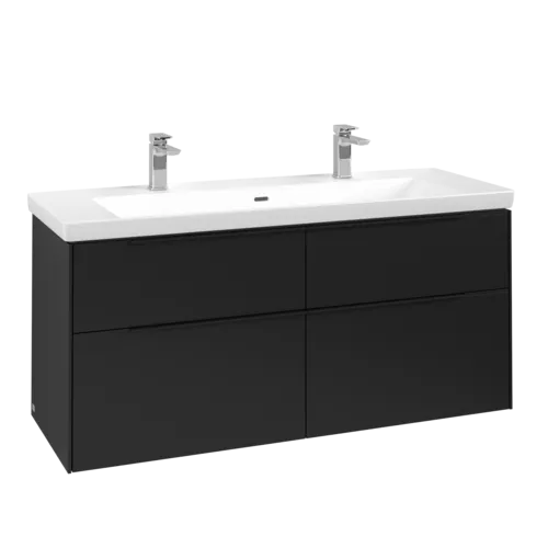 Picture of VILLEROY BOCH Subway 3.0 Vanity unit, 4 pull-out compartments, 1272 x 576 x 478 mm, Volcano Black #C60201VL