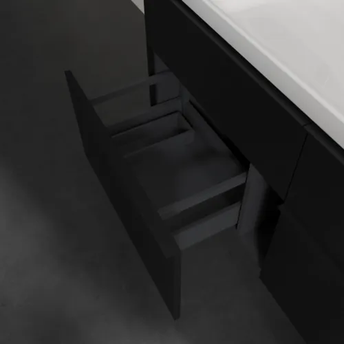 Bild von VILLEROY BOCH Subway 3.0 Waschbeckenunterschrank, 4 Auszüge, 1272 x 576 x 478 mm, Volcano Black #C60201VL
