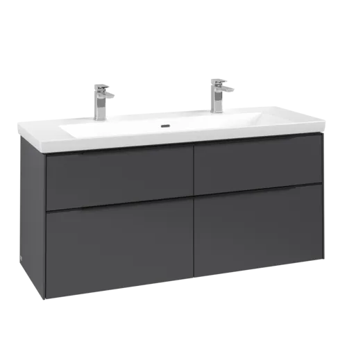 VILLEROY BOCH Subway 3.0 Vanity unit, 4 pull-out compartments, 1272 x 576 x 478 mm, Graphite #C60201VR resmi
