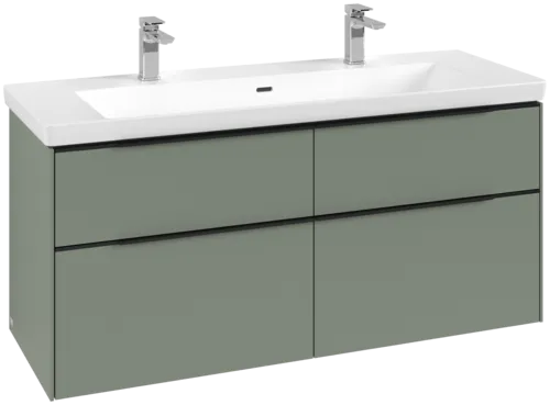 Obrázek VILLEROY BOCH Subway 3.0 Vanity unit, with lighting, 4 pull-out compartments, 1272 x 576 x 478 mm, Soft Green #C602L1AF