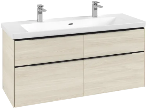 VILLEROY BOCH Subway 3.0 Vanity unit, with lighting, 4 pull-out compartments, 1272 x 576 x 478 mm, White Oak #C602L1AA resmi
