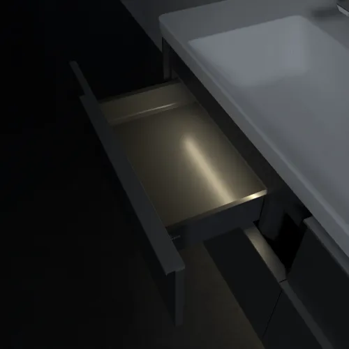 Bild von VILLEROY BOCH Subway 3.0 Waschbeckenunterschrank, mit Beleuchtung, 4 Auszüge, 1272 x 576 x 478 mm, Graphite #C602L0VR