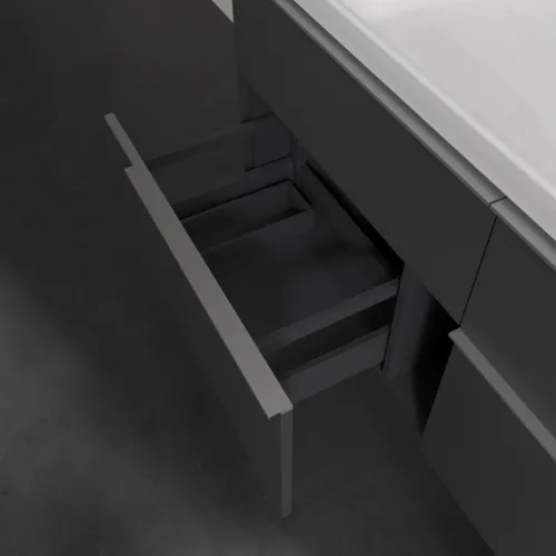 Bild von VILLEROY BOCH Subway 3.0 Waschbeckenunterschrank, mit Beleuchtung, 4 Auszüge, 1272 x 576 x 478 mm, Graphite #C602L0VR