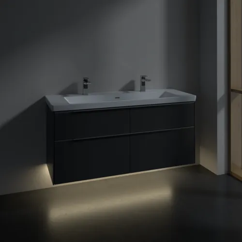 Bild von VILLEROY BOCH Subway 3.0 Waschbeckenunterschrank, mit Beleuchtung, 4 Auszüge, 1272 x 576 x 478 mm, Graphite #C602L0VR
