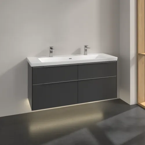 Bild von VILLEROY BOCH Subway 3.0 Waschbeckenunterschrank, mit Beleuchtung, 4 Auszüge, 1272 x 576 x 478 mm, Graphite #C602L0VR