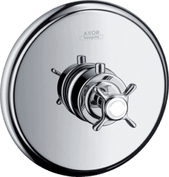 Bild von HANSGROHE AXOR Montreux Thermostat HighFlow Unterputz mit Kreuzgriff #16815820 - Brushed Nickel