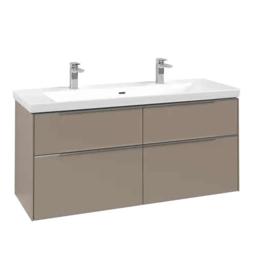 Зображення з  VILLEROY BOCH Subway 3.0 Vanity unit, with lighting, 4 pull-out compartments, 1272 x 576 x 478 mm, Taupe #C602L0VM