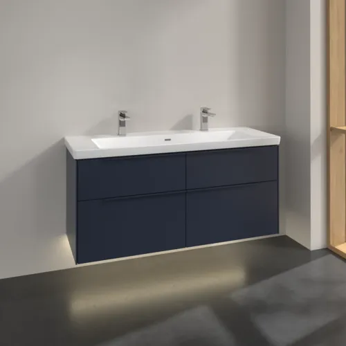 Bild von VILLEROY BOCH Subway 3.0 Waschbeckenunterschrank, mit Beleuchtung, 4 Auszüge, 1272 x 576 x 478 mm, Marine Blue #C602L2VQ