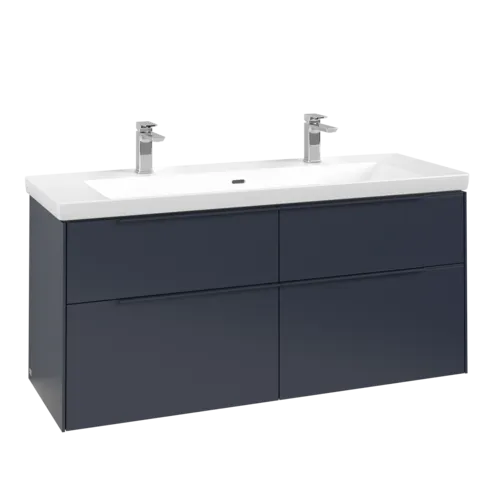 VILLEROY BOCH Subway 3.0 Vanity unit, with lighting, 4 pull-out compartments, 1272 x 576 x 478 mm, Marine Blue #C602L2VQ resmi