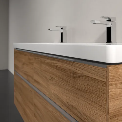 Bild von VILLEROY BOCH Subway 3.0 Waschbeckenunterschrank, mit Beleuchtung, 4 Auszüge, 1272 x 576 x 478 mm, Kansas Oak #C602L0RH