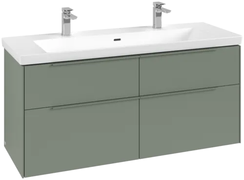 VILLEROY BOCH Subway 3.0 Vanity unit, with lighting, 4 pull-out compartments, 1272 x 576 x 478 mm, Soft Green #C602L2AF resmi