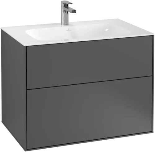 Bild von VILLEROY BOCH Finion Waschbeckenunterschrank, 2 Auszüge, 796 x 591 x 498 mm, Anthracite Matt Lacquer #F01000GK