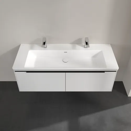 VILLEROY BOCH Subway 3.0 Waschbeckenunterschrank, mit Beleuchtung, 2 Auszüge, 1272 x 429 x 478 mm, Brilliant White #C601L1VE, Bild 4