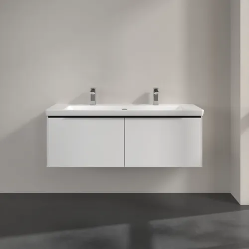 VILLEROY BOCH Subway 3.0 Waschbeckenunterschrank, mit Beleuchtung, 2 Auszüge, 1272 x 429 x 478 mm, Brilliant White #C601L1VE, Bild 3