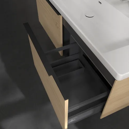 Bild von VILLEROY BOCH Subway 3.0 Waschbeckenunterschrank, mit Beleuchtung, 2 Auszüge, 1272 x 429 x 478 mm, Nordic Oak #C601L1VJ